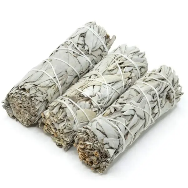 10cm White Sage Bundle California Smudge Stick Wand for Spiritual Incense Sticks Burning Aromatherapy Energy Cleansing Bundles - Image 2