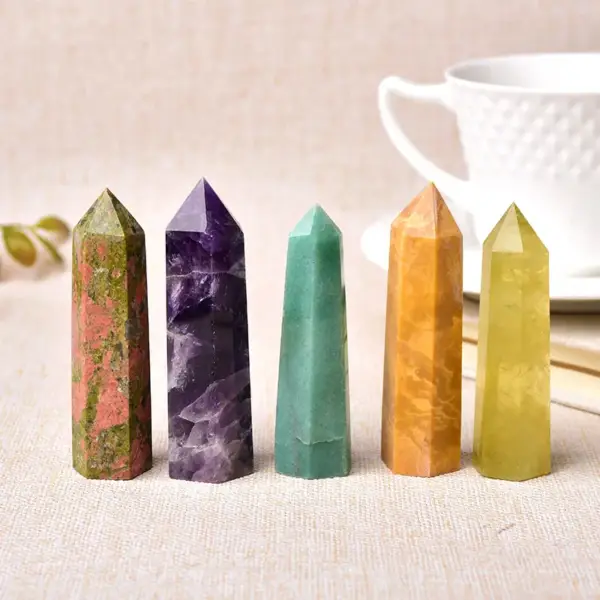 36 Color Natural Stones Crystal Point Wand Amethyst Rose Quartz Healing Stone Energy Ore Mineral Crafts Home Decoration 1PC - Image 2