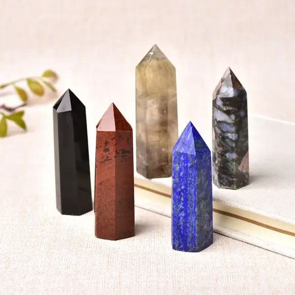 36 Color Natural Stones Crystal Point Wand Amethyst Rose Quartz Healing Stone Energy Ore Mineral Crafts Home Decoration 1PC - Image 3