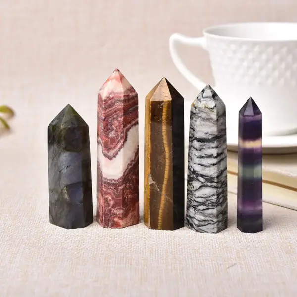 36 Color Natural Stones Crystal Point Wand Amethyst Rose Quartz Healing Stone Energy Ore Mineral Crafts Home Decoration 1PC - Image 4