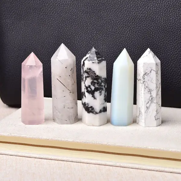 36 Color Natural Stones Crystal Point Wand Amethyst Rose Quartz Healing Stone Energy Ore Mineral Crafts Home Decoration 1PC - Image 5