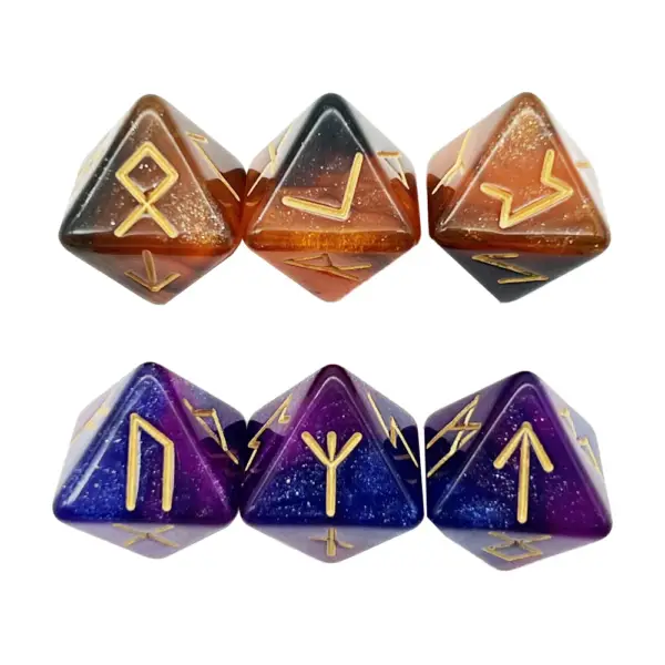 3-Piece Astrology Dice Set: D8, D12, Tarot Dice with Pearl Pattern - Image 4