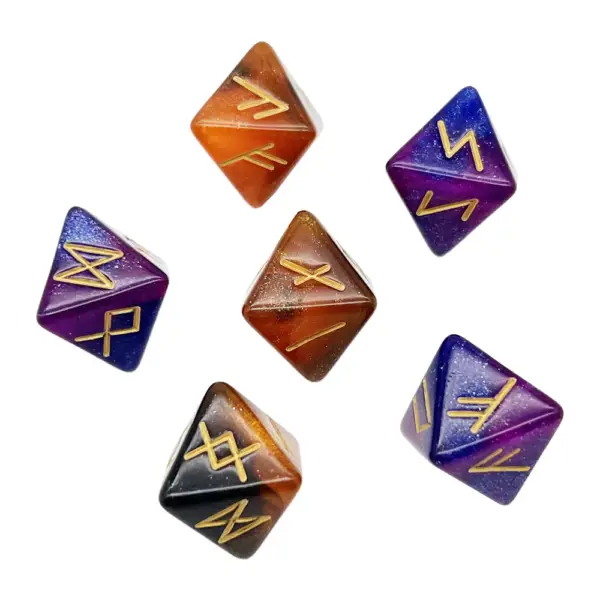 3-Piece Astrology Dice Set: D8, D12, Tarot Dice with Pearl Pattern - Image 6