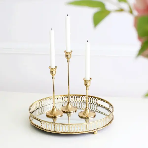 3Pcs/Set European style Metal Candle Holders Simple Golden Wedding Decoration Bar Party Living Room Decor Candlestick Home Decor - Image 5