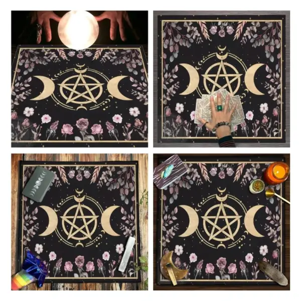 Astrology Tarot Altar Cloth: Metaphysical Board Game Mat for Pendulum Divinations - Image 2