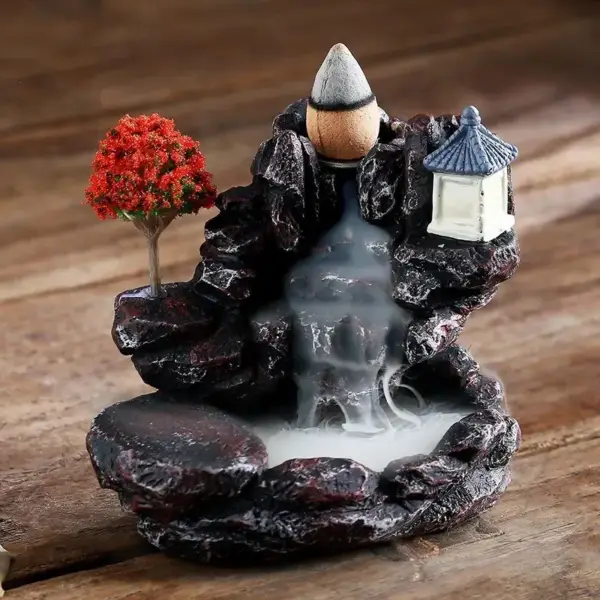 Incense Burner Mountains River Waterfall Decoration for Home Fragrance Fireplace Backflow Aroma Smoke Fountain Zen Censer Holder - Image 2