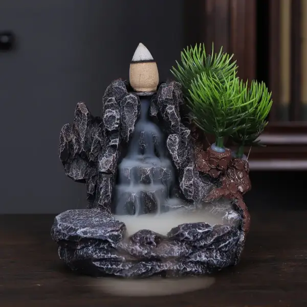 Incense Burner Mountains River Waterfall Decoration for Home Fragrance Fireplace Backflow Aroma Smoke Fountain Zen Censer Holder - Image 3