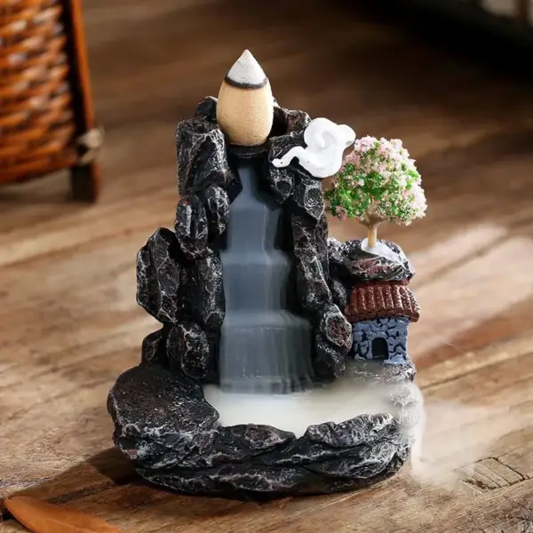 Incense Burner Mountains River Waterfall Decoration for Home Fragrance Fireplace Backflow Aroma Smoke Fountain Zen Censer Holder - Image 5