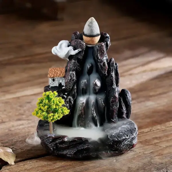 Incense Burner Mountains River Waterfall Decoration for Home Fragrance Fireplace Backflow Aroma Smoke Fountain Zen Censer Holder - Image 6