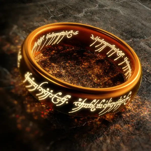 Lord of The Rings Inspired Stainless Steel Engraved Ring