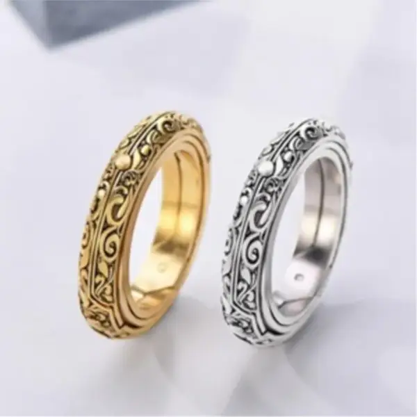 Reversible Metamorphic Astronomical Ball Ring - Retro Style Couple Jewelry - Image 2