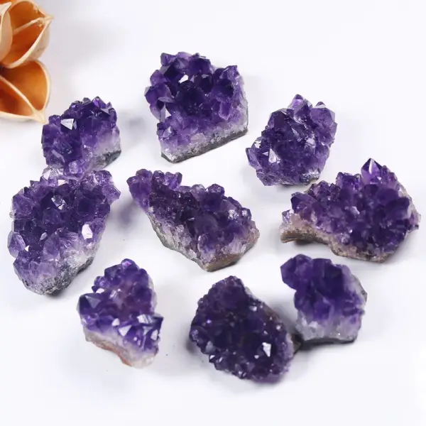 Natural Raw Amethyst Quartz Purple Crystal Cluster Healing Stones Specimen Home Decoration Crafts Decoration Ornament - Image 3