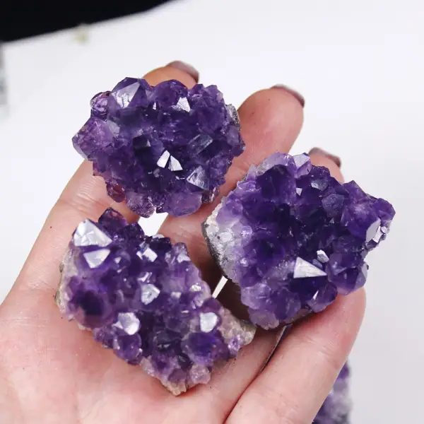 Natural Raw Amethyst Quartz Purple Crystal Cluster Healing Stones Specimen Home Decoration Crafts Decoration Ornament - Image 4