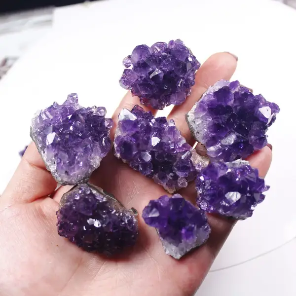 Natural Raw Amethyst Quartz Purple Crystal Cluster Healing Stones Specimen Home Decoration Crafts Decoration Ornament - Image 5