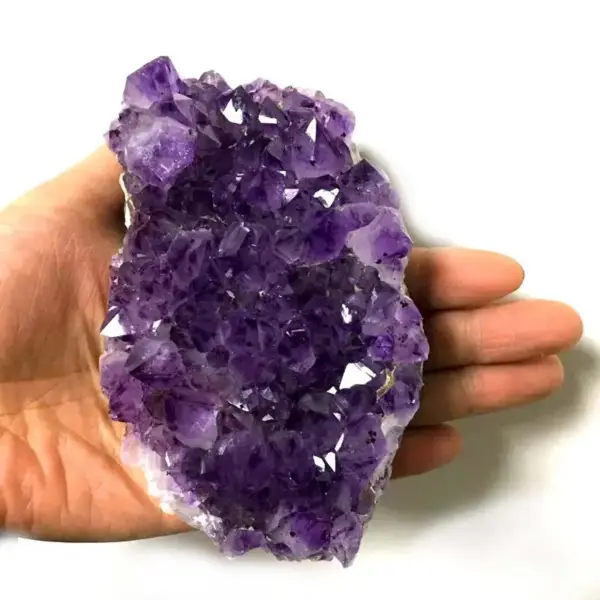 Natural Raw Purple Brazilian Amethyst Quartz Crystal Cluster Druzy Geode Healing Stones Specimen Home Decoration Crafts Ornament - Image 2