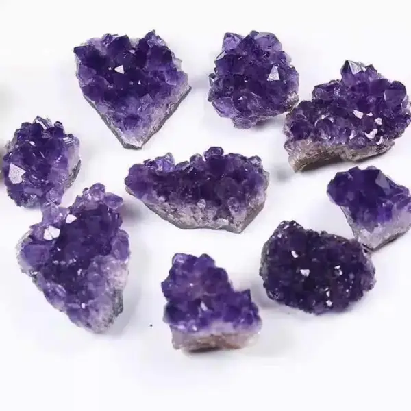 Natural Raw Purple Brazilian Amethyst Quartz Crystal Cluster Druzy Geode Healing Stones Specimen Home Decoration Crafts Ornament - Image 4