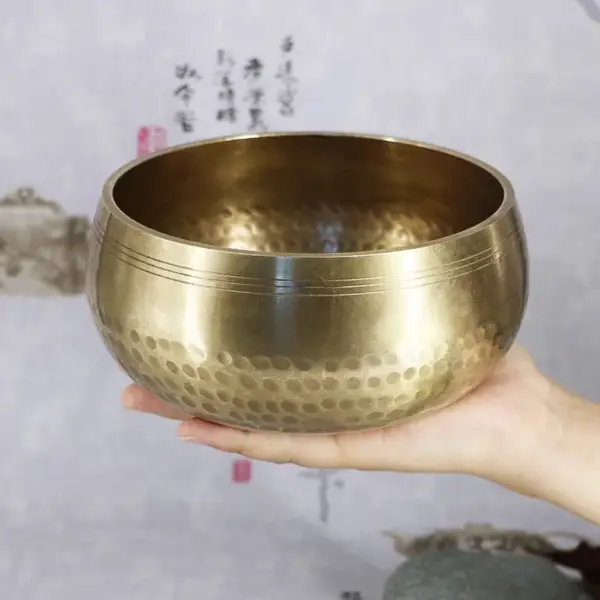 New Tibetan Copper Singing Bowl: Meditation and Chakra Therapy Bowl - Image 2