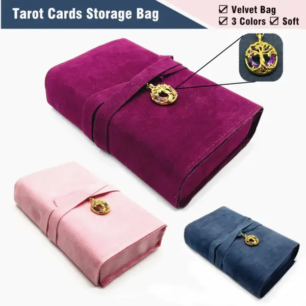 Velvet Tarot Pouch: Pink, Purple, Blue Cloth, Witch Divination Accessories, Astrology Dice Bag