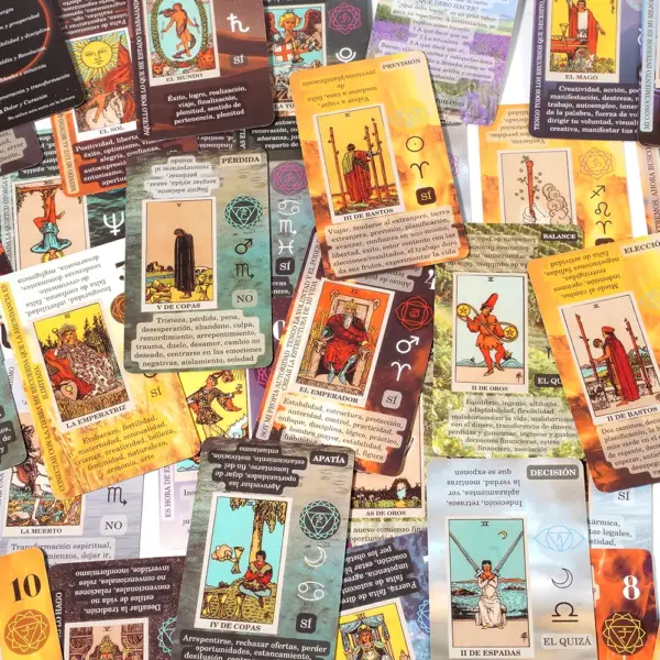 Spanish Tarot for Beginners: Cards with Meaning, Keywords, Reversed Chakra, Elemental Aspect - Image 2