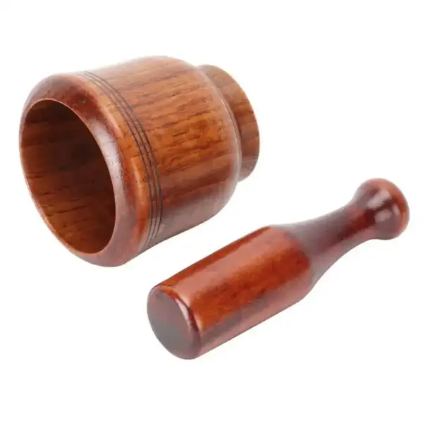 Wooden Mortar Pestle Set For Herbal Magic and Healing - Image 3