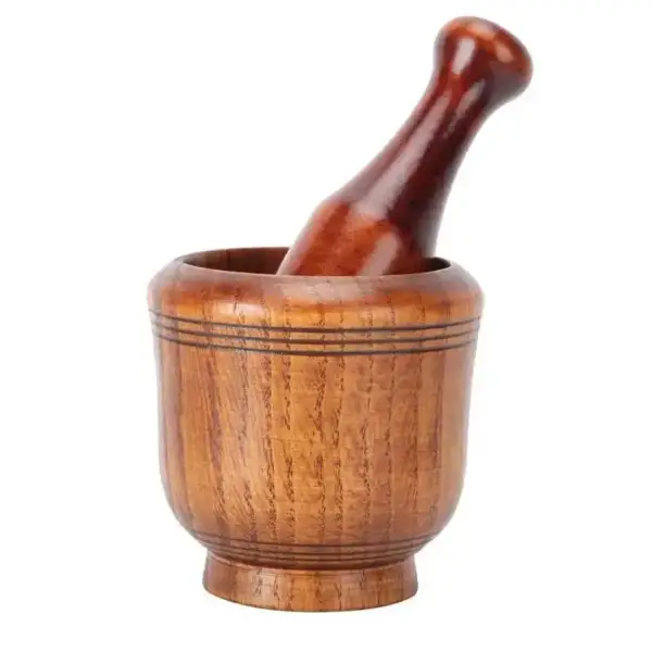 Wooden Mortar Pestle Set For Herbal Magic and Healing